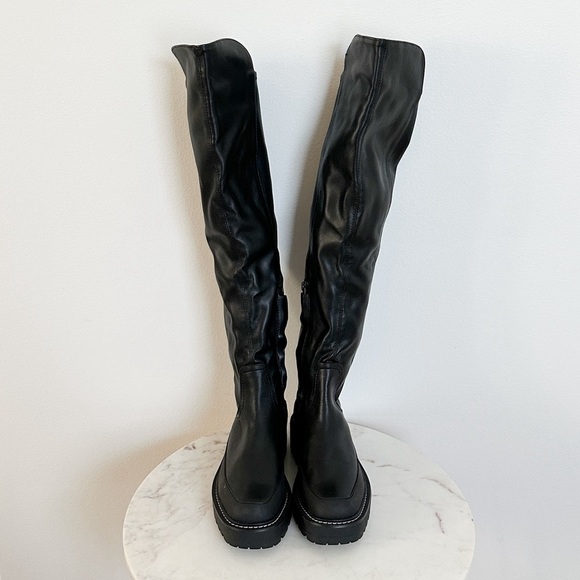 NEW Sam Edelman Lerue Lug Sole Faux Leather High Shaft Boot Size 6 - Picture 8 of 13